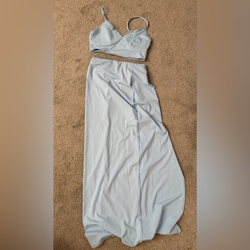 NEW Light Blue Two-Piece Maxi Set - Picture 3 of 5
